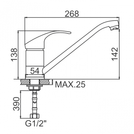 Смеситель для мойки Ledeme H21 L4921