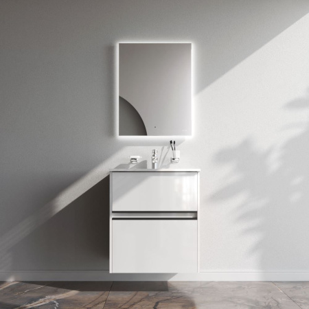 M7BFUX0602WG Sense База под раковину AM.PM, универсальная, 60 см, 2 ящика, белый глянец