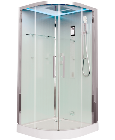 Душевая кабина Timo Premium IMPI  (100*100*220), стульчик прозрачный