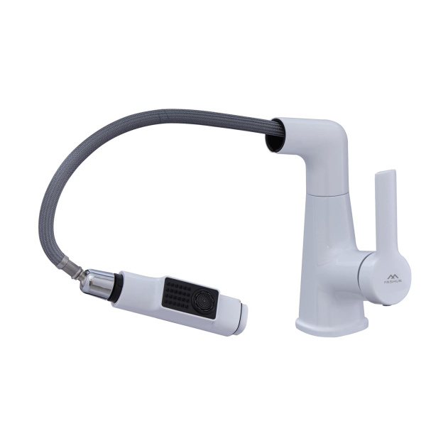 Смеситель для раковины FASHUN A4018-8, белый