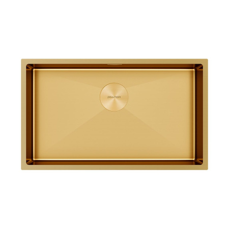 Мойка Paulmark NEXT 74 UNI PM217444-BG 440х740х200 мм, нержавеющая сталь, брашированное золото