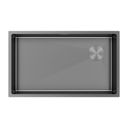 Мойка Paulmark NEXT-SKEW 74 UNI PM887444-GM 440х740х200 мм, нержавеющая сталь, вороненая сталь