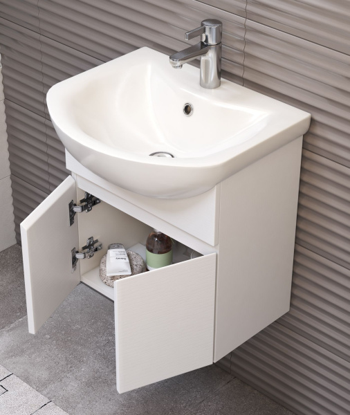 Тумба под раковину подвесная VIGO Wing tp.WIN.BAL.50.2D белый, 50 см