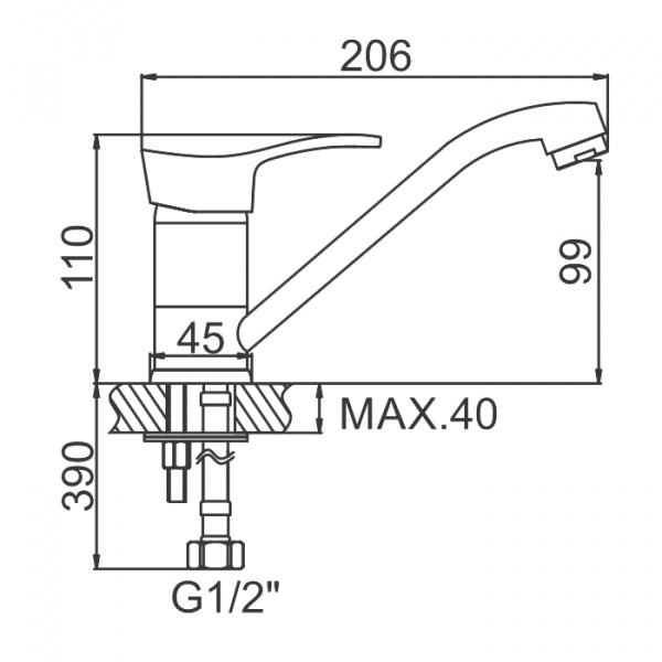 Смеситель для мойки Ledeme H14 L4514