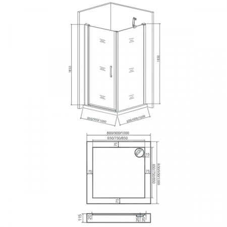 Душевой уголок Good Door PANDORA CR-100-C-CH