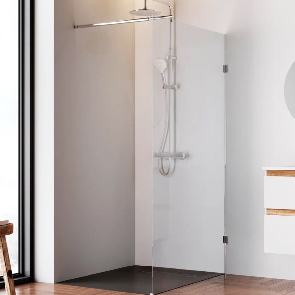 W94WI-110-F1-MTE Душевая перегородка AM.PM X-Joy 110x195, стекло прозр. 6 мм + покрытие, фурнитура мат хром
