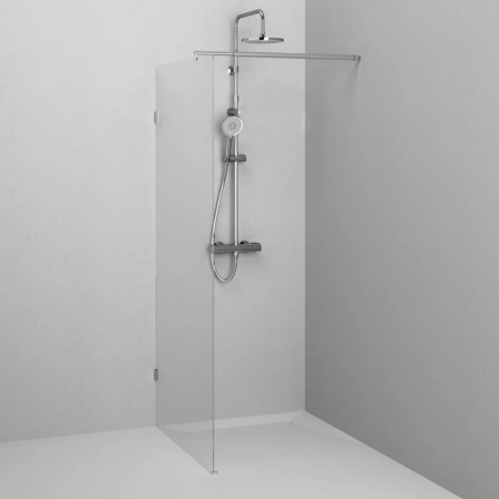 W94WI-90-F1-MTE Душевая перегородка AM.PM X-Joy 90x195, стекло прозр. 6 мм + покрытие, фурнитура мат хром