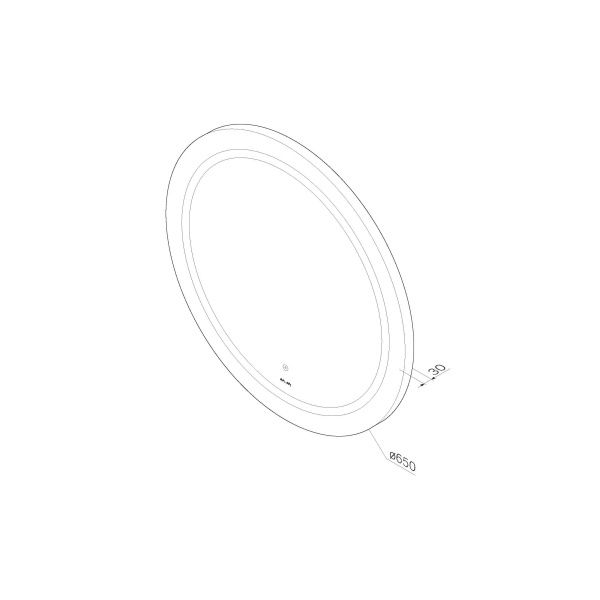 Универсальное зеркало AM.PM X-Joy M85AMOX0651WG с контурной LED-подсветкой, ИК- сенсором, круглое, 65 см