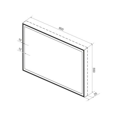 Зеркало с фронтальной LED-подсветкой Wellsee 7 Rays' Spectrum 172201240