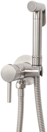 Смеситель встраиваемый с гигиеническим душем Hansberge H3099 Никель
