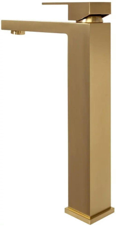 Cмеситель для раковины Высокий Hansberge H2070 Золото матовый