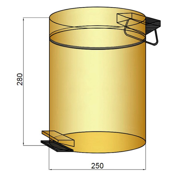 Ведро для мусора Boheme Medici 10630 Бронза