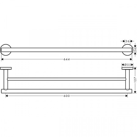 Держатель для полотенца Hansgrohe Logis Universal 41712000