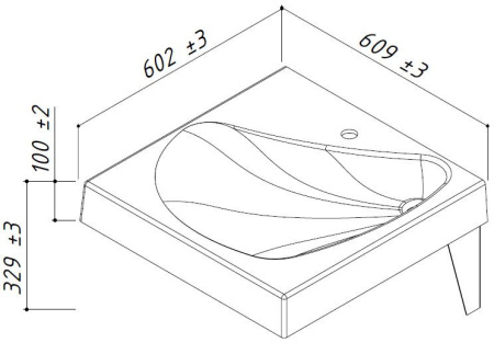 Умывальник Vortex VR 60*60