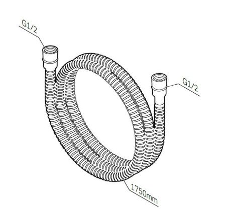 Шланг для душа AM.PM F0400364 1750 мм