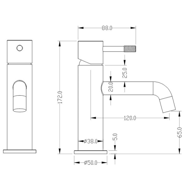 Смеситель для раковины Boheme Uno 461-MW Белый матовый