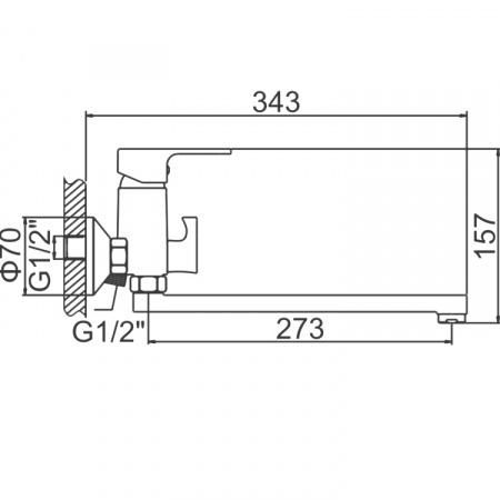 Смеситель для ванны Ledeme H03 L2203