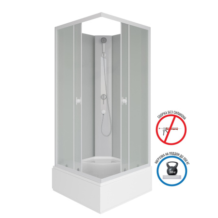 Душевая кабина Niagara Promo P90/26Q/MT/BK (90х90х200) 4 места