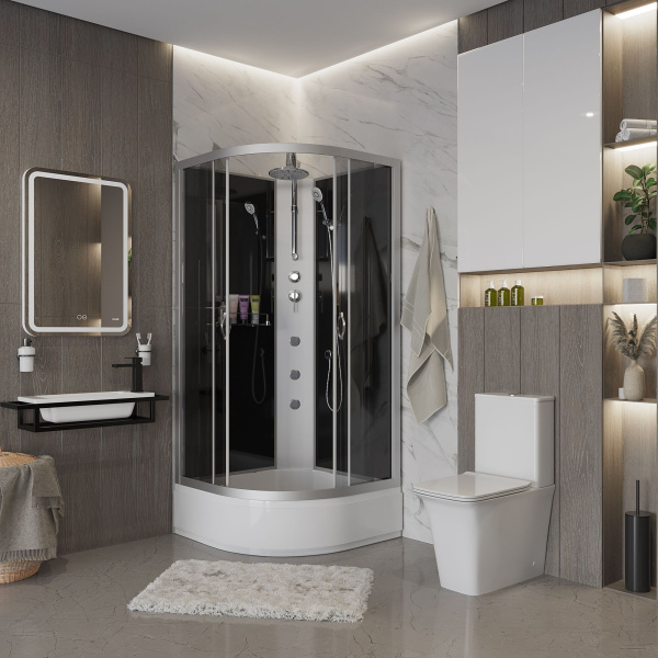 Душевая кабина Niagara Classic NG-2309-14F (100х100х215) высокий поддон(40см),стекло матовое