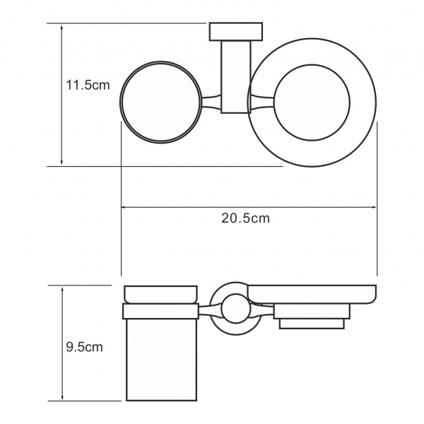 Комплект аксессуаров для ванной комнаты WasserKRAFT Donau (держатель, дозатор, держатель полотенец, полка)