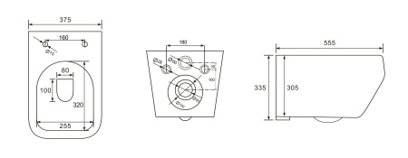 Унитаз подвесной Vincea Tornado Edge VT1-38T, цвет белый, ультратонкое soft-close сиденье