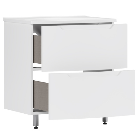 Тумба под умывальник Belux Ганновер напольная 60-02 Белый глянцевый