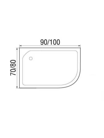 Душевой поддон Wemor WEMOR 100/70/24 L