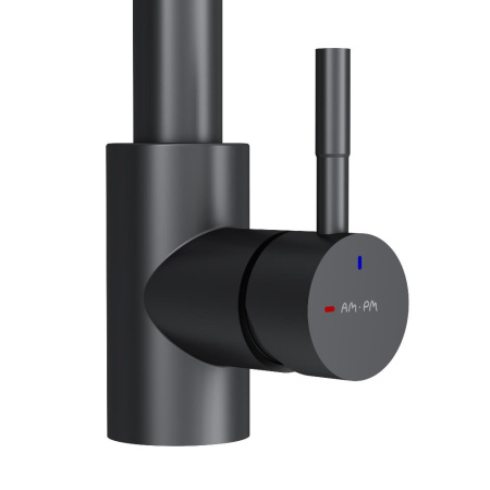 F85B07522 X-Joy S, Смеситель для кухни AM.PM с вытягивающимся изливом, черный