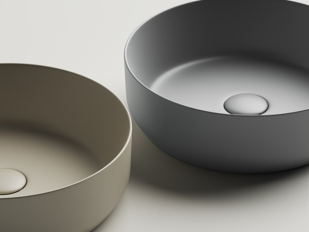 Умывальник чаша накладная круглая Ceramicanova Element 390*390*120мм, Капучино матовый, CN6022MC