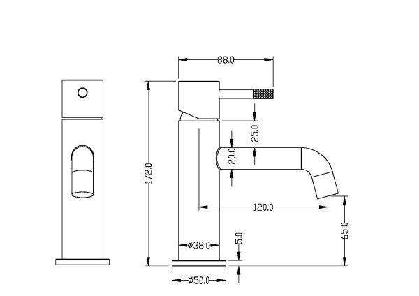 Смеситель для раковины Boheme Venturo 371-SGM shine gun metall