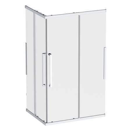 W84G-403-12090-MT Душевое ограждение AM.PM Func Square Slide 120х90, мат хром, прозрачное