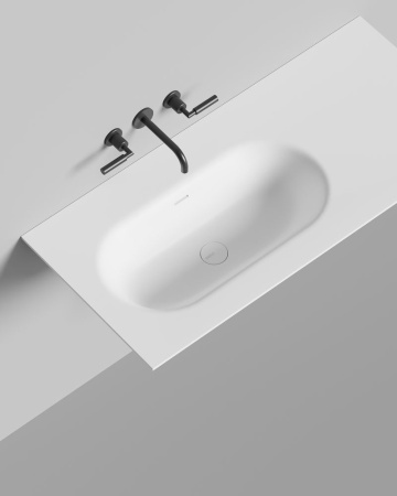 Раковина столешница Salini ONDA FLOW OVAL 72, белый, 14022042MN