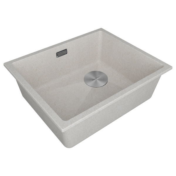 Мойка Paulmark LUMI 55 UNI-SKEW LU55SK-BE 555х440х210 мм, IT-GRANIT, бежевый