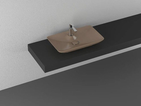 Раковина ISVEA SistemaY Clear накладная 644*395*125 1 цвет коричневый матовый 10SY50065SV-2H