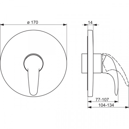 Панель смесителя Oras Polara 1463C