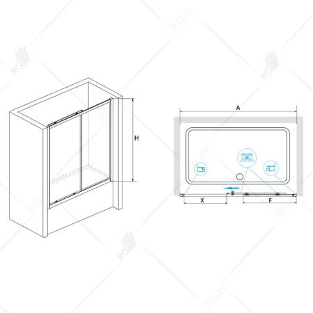 Шторка на ванну RGW SC-42 04114215-51 шиншилла стекло, хром
