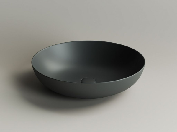 Умывальник чаша накладная овальная Ceramicanova Element 520*395*130мм, Темный антрацит матовый, CN6017MDH