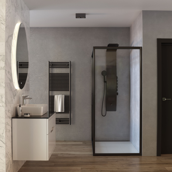 Душевая перегородка Taliente TA-10-1CB 100х195 стекло прозрачное 6 мм