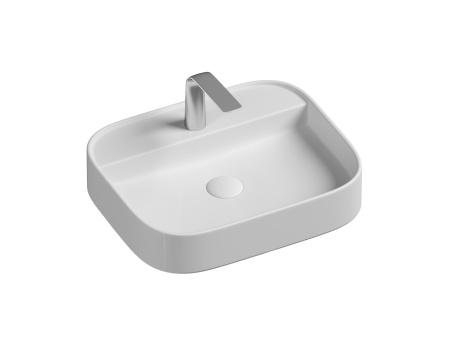 Умывальник чаша накладная прямоугольная Ceramicanova Element 550*450*110мм, Белый, CN6034