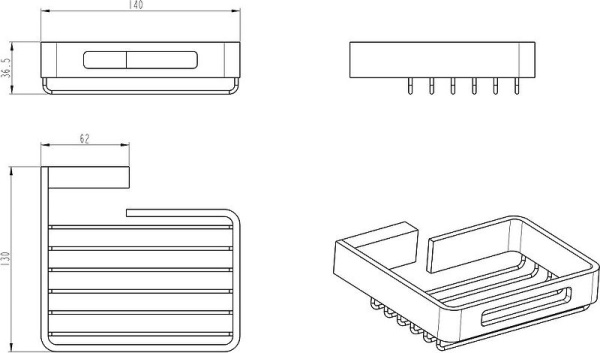 Держатель для губки Boheme Q 10959-MW Белый матовый