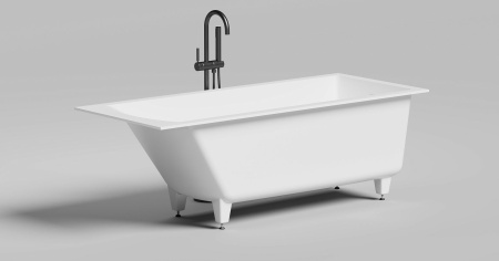 Ванна встраиваемая Salini CASCATA KIT 170x70 покраска по RAL полностью, S-Sense, глянцевый 104813GF