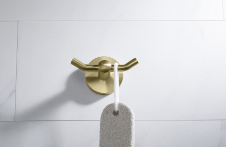 Крючок для ванной комнаты двойной TIMO Saona 13012/17, матовое золото