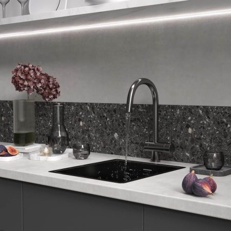 Кухонная мойка Reflexion Como RX2038BL оружейная сталь