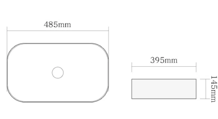 Раковина SantiLine SL-1105MB 49х40 матовая черная