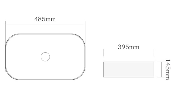 Раковина SantiLine SL-1105MB 49х40 матовая черная