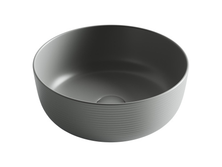 Раковина накладная круглая Ceramicanova Element 356*356*135, антрацит матовый, CN6073MH