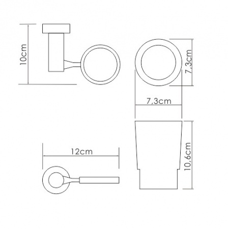 Стакан для зубных щеток WasserKRAFT K-28228