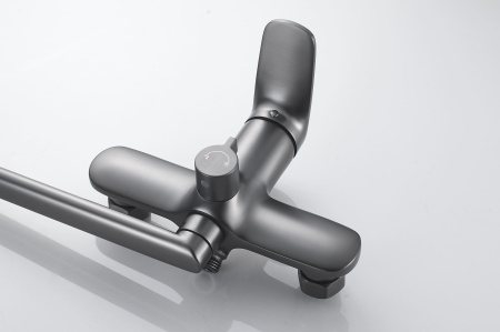 Смеситель для ванны Shevanik S8522T, оружейная сталь