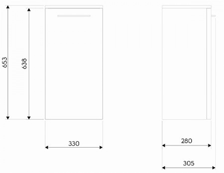 Шкафчик Kolo Nova Pro 88428000 33 см, белый глянец
