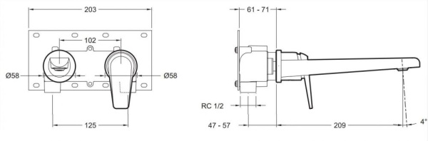 Смеситель для раковины Jacob Delafon Avid E97358-BN